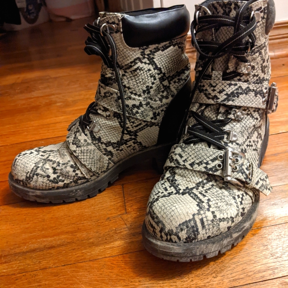 White Python Boots